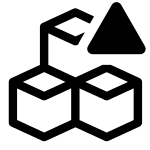 Blocks Group Outline Alerted SVG Icon